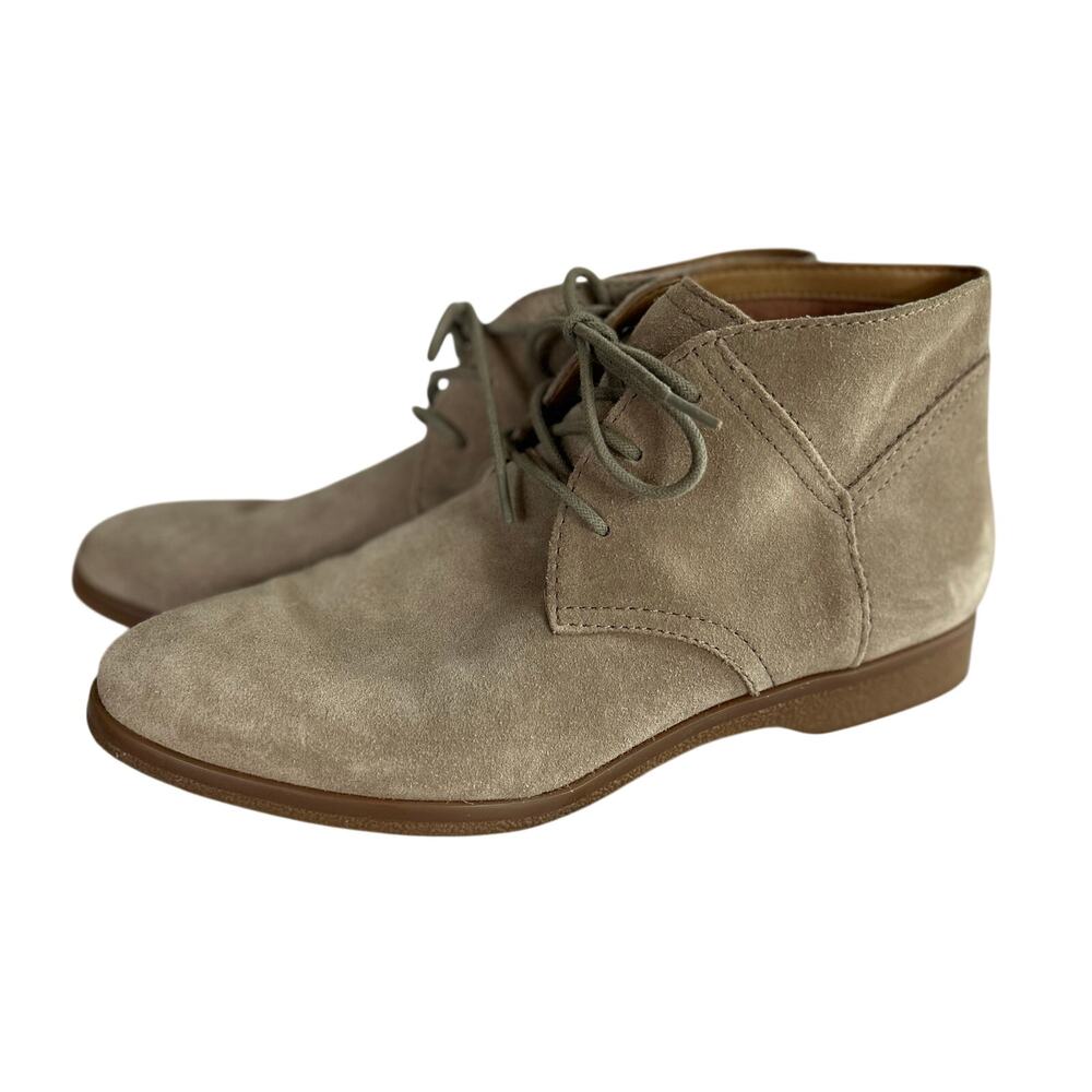 Franco Sarto Suede Leather Lace-Up Chukka Ankle Boots minimalist cottage size 9